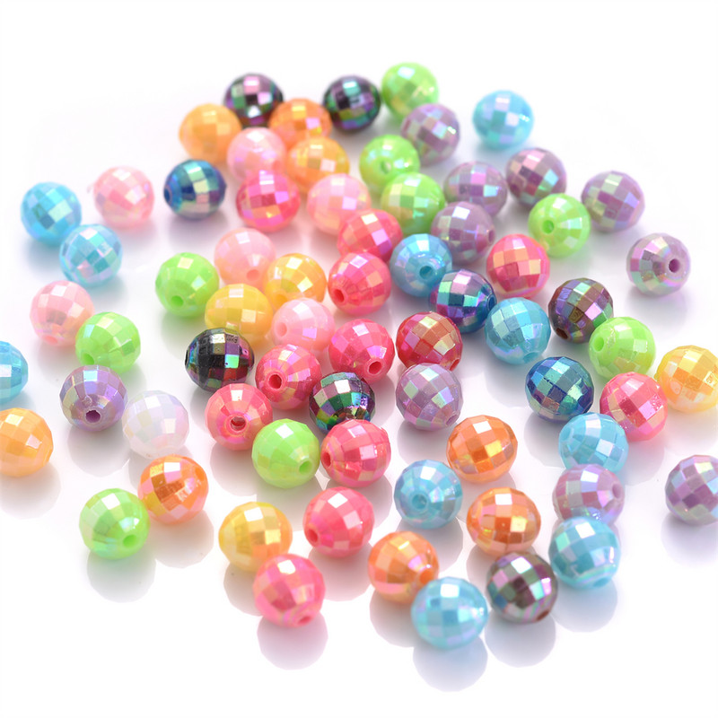 6mm 8mm polüeedriga lihvitud muldhelmed akrüülhelmed ehete valmistamiseks DIY lahtised vahehelmed kõrvarõngad käevõrud käsitöötarbed