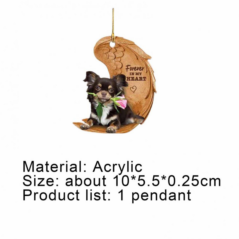 Uus auto rippuv ripats Dekoratiivne armas akrüülist loominguline koerakujuline rippuv vidin Võtme seljakoti ripats kaunistustarvikud