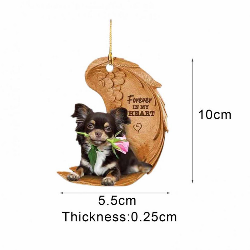 Uus auto rippuv ripats Dekoratiivne armas akrüülist loominguline koerakujuline rippuv vidin Võtme seljakoti ripats kaunistustarvikud