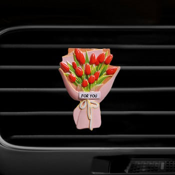 Цвете Слънчоглед Щипка за вентилационен отвор за кола Патица Роза Щипка за климатик Интериорна декорация на кола Подарък за момиче