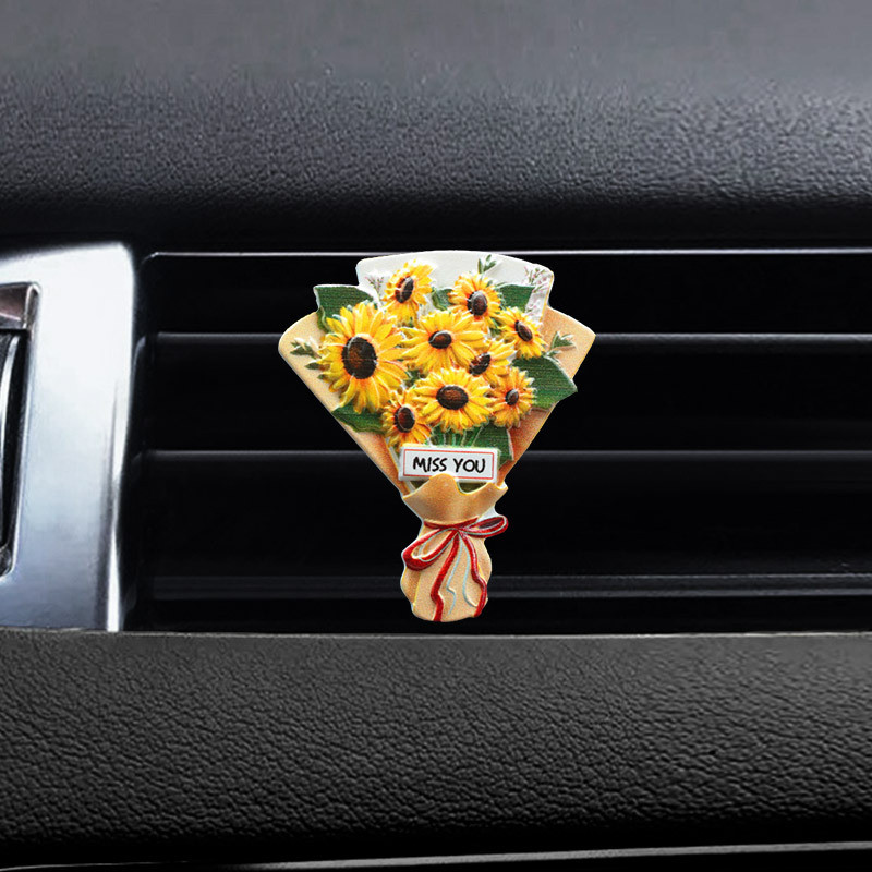 Λουλούδι Ηλίανθος Έξοδος Αυτοκινήτου Κλιπ Εξαερισμού Πάπια Τριαντάφυλλο Κλιπ Κλιματισμού Δώρο Δώρο για Κορίτσι