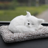 Προσομοίωση βελούδινα ζώα Στολίδι αυτοκινήτου Sleeping Dog Toy Αξεσουάρ αυτοκινήτου Εσωτερικό ταμπλό Διακόσμηση Χαριτωμένο δώρο για κουτάβι