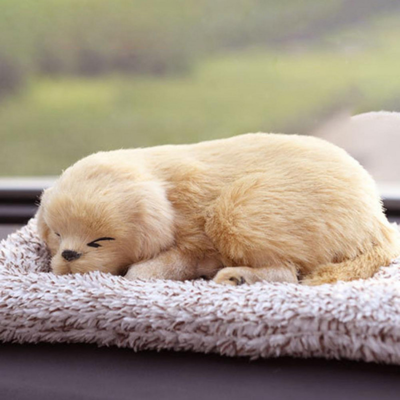 Προσομοίωση βελούδινα ζώα Στολίδι αυτοκινήτου Sleeping Dog Toy Αξεσουάρ αυτοκινήτου Εσωτερικό ταμπλό Διακόσμηση Χαριτωμένο δώρο για κουτάβι