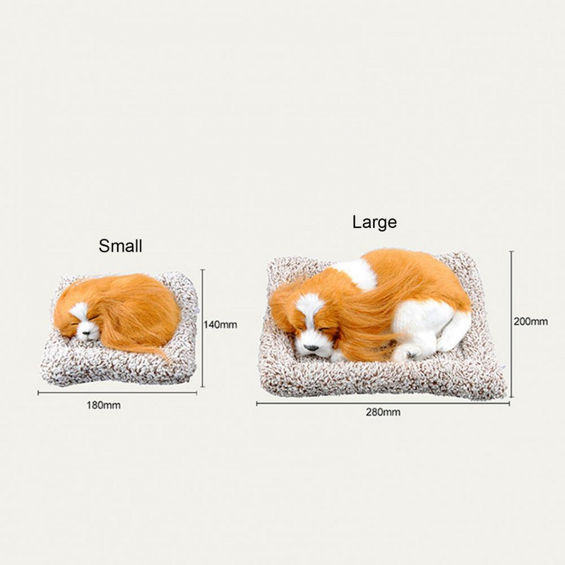 Προσομοίωση βελούδινα ζώα Στολίδι αυτοκινήτου Sleeping Dog Toy Αξεσουάρ αυτοκινήτου Εσωτερικό ταμπλό Διακόσμηση Χαριτωμένο δώρο για κουτάβι