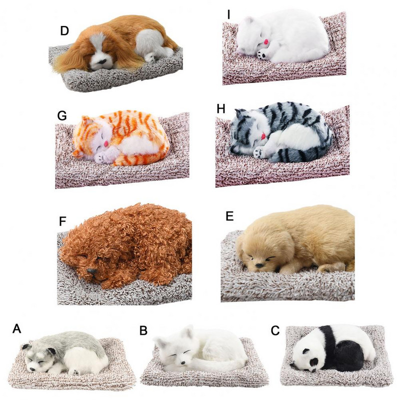Προσομοίωση βελούδινα ζώα Στολίδι αυτοκινήτου Sleeping Dog Toy Αξεσουάρ αυτοκινήτου Εσωτερικό ταμπλό Διακόσμηση Χαριτωμένο δώρο για κουτάβι