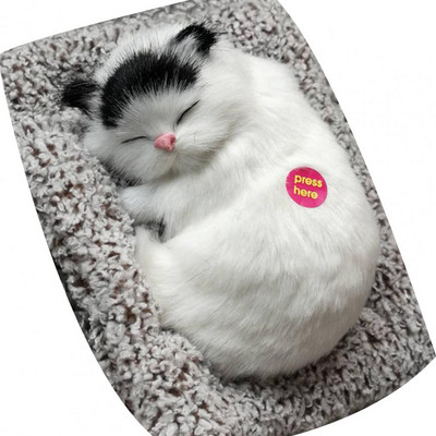 11 modelių mažų pliušinių žaislų modeliavimas katės lėlės miegančios katės automobilio dekoravimas vaikams dovanų fotografijos rekvizitai Kalėdų puošmena