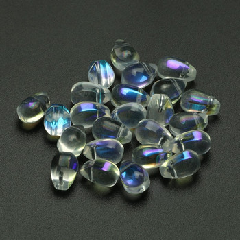 20PC/лот AB цветни кристални мъниста Стъклени мъниста с форма на водна капка за изработка на бижута Направи си сам гривна Колие 6x9mm