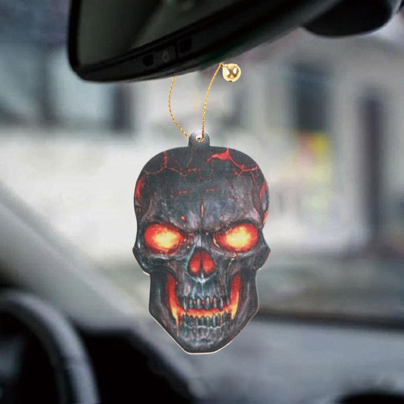 Automobilio galinio vaizdo veidrodžio apdaila Automobilio vidaus apdaila Pakabukų spalvos Helovino kaukolės pakabukas Drop pristatymas