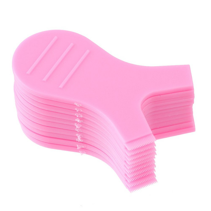 10 vnt Makiažo blakstienų šepetėliai Daugkartinio naudojimo plastikinės švarios šukos Y formos blakstienų pakeliantis rietiklis blakstienų priauginimas ilgalaikiam blakstienų plovimui