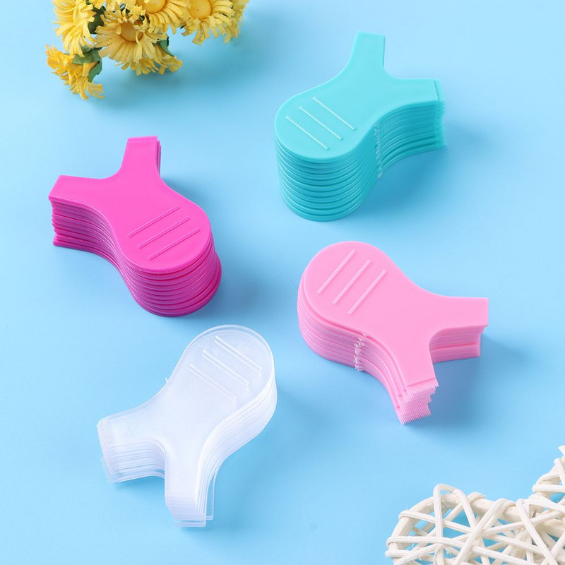 10 vnt Makiažo blakstienų šepetėliai Daugkartinio naudojimo plastikinės švarios šukos Y formos blakstienų pakeliantis rietiklis blakstienų priauginimas ilgalaikiam blakstienų plovimui