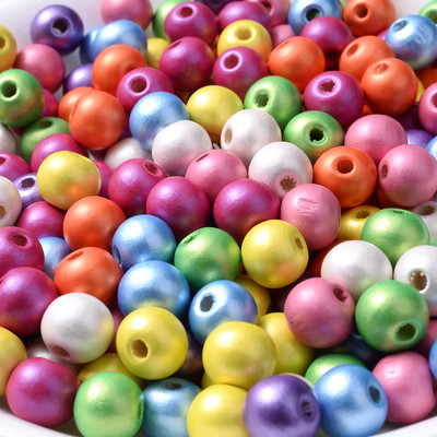 30/10Pcs 10/16mm Στρογγυλές Ξύλινες Χάντρες Φωτεινές πολύχρωμες Χάντρες διαχωρισμού για κοσμήματα Κατασκευή Diy Κολιέ Βραχιόλια Αξεσουάρ Χονδρική