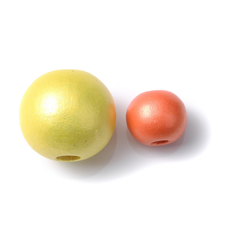 30/10Pcs 10/16mm Στρογγυλές Ξύλινες Χάντρες Φωτεινές πολύχρωμες Χάντρες διαχωρισμού για κοσμήματα Κατασκευή Diy Κολιέ Βραχιόλια Αξεσουάρ Χονδρική