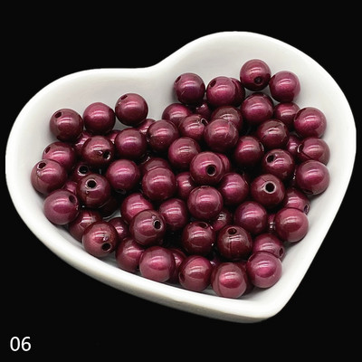 50 τμχ Ακρυλικές χάντρες 8mm Spacer Beads για κοσμήματα κατασκευής χειροποίητων DIY # RoLi