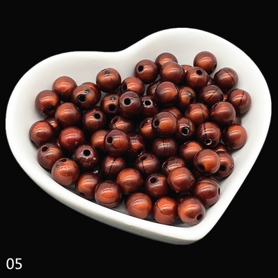 50 τμχ Ακρυλικές χάντρες 8mm Spacer Beads για κοσμήματα κατασκευής χειροποίητων DIY # RoLi