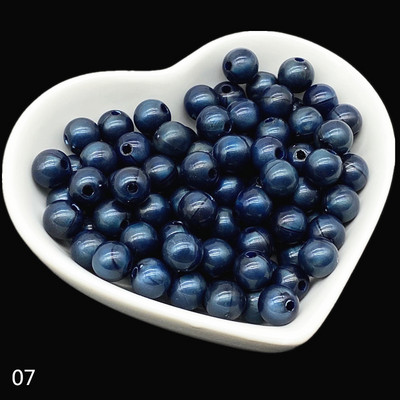 50 τμχ Ακρυλικές χάντρες 8mm Spacer Beads για κοσμήματα κατασκευής χειροποίητων DIY # RoLi