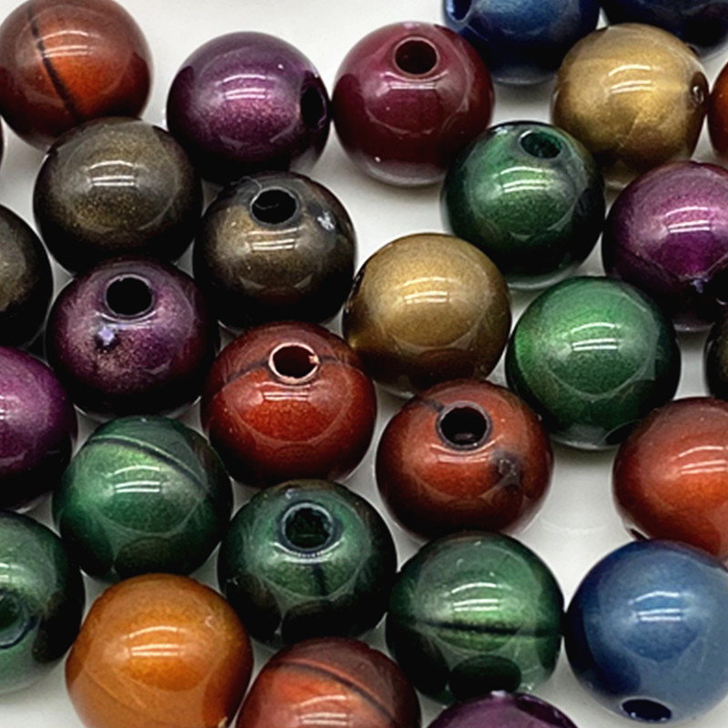 50 τμχ Ακρυλικές χάντρες 8mm Spacer Beads για κοσμήματα κατασκευής χειροποίητων DIY # RoLi