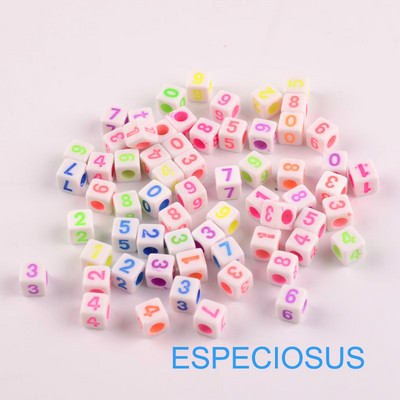 Lameda südame kujuga 7 mm segatud värvilised akrüülist numbriga helmed isetegemiseks Numbrilised vahetükid ehted käevõrud käsitööna meisterdamine 100 tk