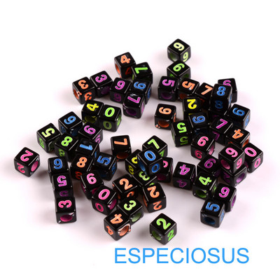 Lameda südame kujuga 7 mm segatud värvilised akrüülist numbriga helmed isetegemiseks Numbrilised vahetükid ehted käevõrud käsitööna meisterdamine 100 tk