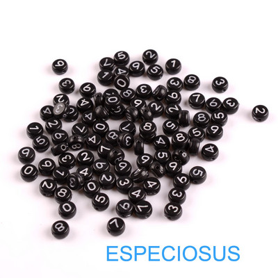 Lameda südame kujuga 7 mm segatud värvilised akrüülist numbriga helmed isetegemiseks Numbrilised vahetükid ehted käevõrud käsitööna meisterdamine 100 tk