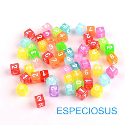 Lameda südame kujuga 7 mm segatud värvilised akrüülist numbriga helmed isetegemiseks Numbrilised vahetükid ehted käevõrud käsitööna meisterdamine 100 tk