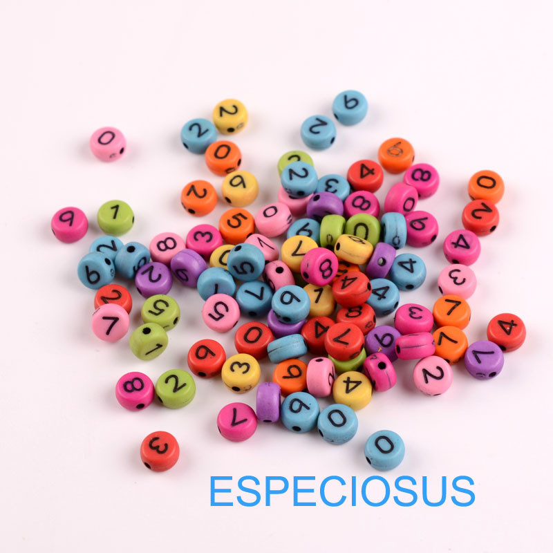 Lameda südame kujuga 7 mm segatud värvilised akrüülist numbriga helmed isetegemiseks Numbrilised vahetükid ehted käevõrud käsitööna meisterdamine 100 tk