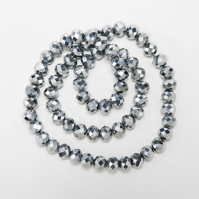 1 szál nyári színes átlátszó fényes AB kristály Rondelle üvegcsiszolt gyöngyök ékszerkészítéshez, barkácsolás kiegészítőkhöz