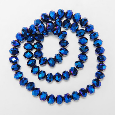 1 szál nyári színes átlátszó fényes AB kristály Rondelle üvegcsiszolt gyöngyök ékszerkészítéshez, barkácsolás kiegészítőkhöz