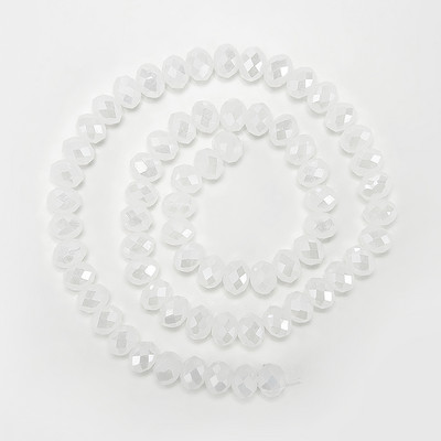 1 szál nyári színes átlátszó fényes AB kristály Rondelle üvegcsiszolt gyöngyök ékszerkészítéshez, barkácsolás kiegészítőkhöz