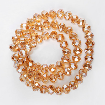 1 szál nyári színes átlátszó fényes AB kristály Rondelle üvegcsiszolt gyöngyök ékszerkészítéshez, barkácsolás kiegészítőkhöz