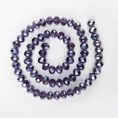 1 szál nyári színes átlátszó fényes AB kristály Rondelle üvegcsiszolt gyöngyök ékszerkészítéshez, barkácsolás kiegészítőkhöz