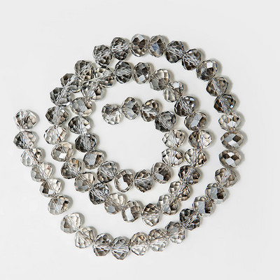 1 szál nyári színes átlátszó fényes AB kristály Rondelle üvegcsiszolt gyöngyök ékszerkészítéshez, barkácsolás kiegészítőkhöz