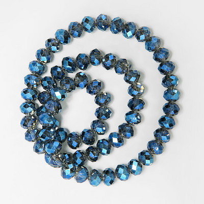 1 szál nyári színes átlátszó fényes AB kristály Rondelle üvegcsiszolt gyöngyök ékszerkészítéshez, barkácsolás kiegészítőkhöz