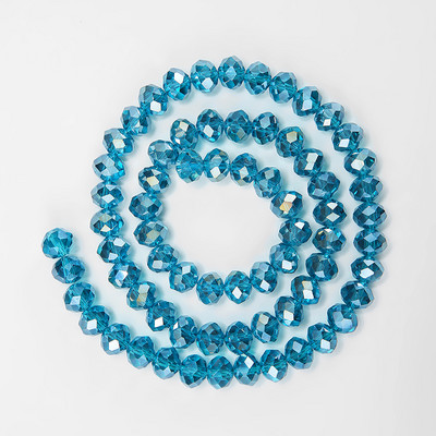 1 szál nyári színes átlátszó fényes AB kristály Rondelle üvegcsiszolt gyöngyök ékszerkészítéshez, barkácsolás kiegészítőkhöz