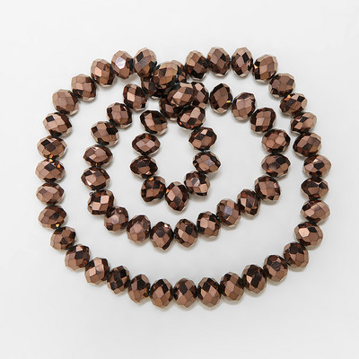 1 szál nyári színes átlátszó fényes AB kristály Rondelle üvegcsiszolt gyöngyök ékszerkészítéshez, barkácsolás kiegészítőkhöz