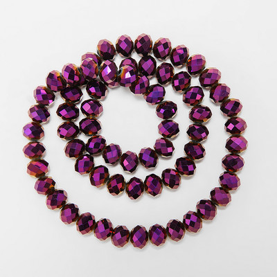 1 szál nyári színes átlátszó fényes AB kristály Rondelle üvegcsiszolt gyöngyök ékszerkészítéshez, barkácsolás kiegészítőkhöz