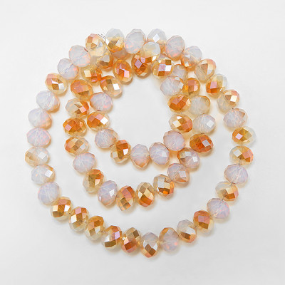 1 szál nyári színes átlátszó fényes AB kristály Rondelle üvegcsiszolt gyöngyök ékszerkészítéshez, barkácsolás kiegészítőkhöz