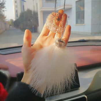 Car Dream Catcher Feather Pendants Fluffy Feather Soft Vising Ornament Auto Home Wall Висулка Декорация Подаръци Автомобилен декор