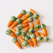 10db 26*10mm sárgarépa kerámia gyöngyök barkács távtartó gyöngyök porcelán laza gyöngyök ékszerkészítéshez