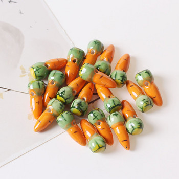 10 бр. 26*10 мм моркови, керамични мъниста Направи си сам дистанционни мъниста, порцеланови свободни мъниста за изработка на бижута