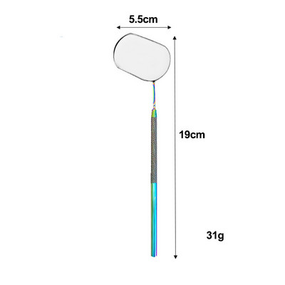 1 τεμ. Επέκταση βλεφαρίδων Φορητός καθρέφτης εμβολιασμού από ανοξείδωτο χάλυβα με μακριά λαβή καθρέφτη Εργαλεία μακιγιάζ Ελέγξτε την επέκταση ψεύτικων βλεφαρίδων