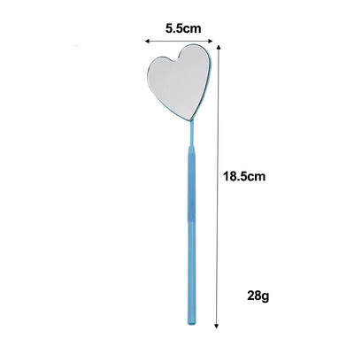 1 τεμ. Επέκταση βλεφαρίδων Φορητός καθρέφτης εμβολιασμού από ανοξείδωτο χάλυβα με μακριά λαβή καθρέφτη Εργαλεία μακιγιάζ Ελέγξτε την επέκταση ψεύτικων βλεφαρίδων