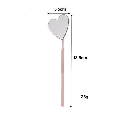 1 τεμ. Επέκταση βλεφαρίδων Φορητός καθρέφτης εμβολιασμού από ανοξείδωτο χάλυβα με μακριά λαβή καθρέφτη Εργαλεία μακιγιάζ Ελέγξτε την επέκταση ψεύτικων βλεφαρίδων