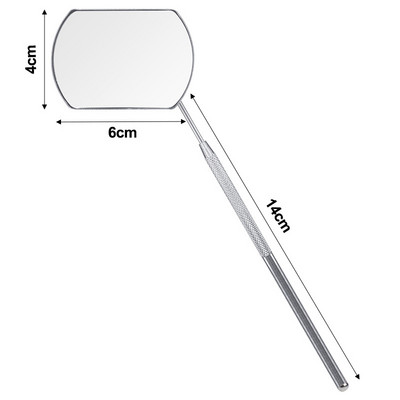 1 τεμ. Επέκταση βλεφαρίδων Φορητός καθρέφτης εμβολιασμού από ανοξείδωτο χάλυβα με μακριά λαβή καθρέφτη Εργαλεία μακιγιάζ Ελέγξτε την επέκταση ψεύτικων βλεφαρίδων