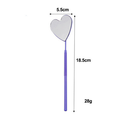 1 τεμ. Επέκταση βλεφαρίδων Φορητός καθρέφτης εμβολιασμού από ανοξείδωτο χάλυβα με μακριά λαβή καθρέφτη Εργαλεία μακιγιάζ Ελέγξτε την επέκταση ψεύτικων βλεφαρίδων