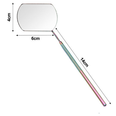 1 τεμ. Επέκταση βλεφαρίδων Φορητός καθρέφτης εμβολιασμού από ανοξείδωτο χάλυβα με μακριά λαβή καθρέφτη Εργαλεία μακιγιάζ Ελέγξτε την επέκταση ψεύτικων βλεφαρίδων