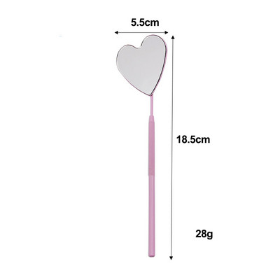 1 τεμ. Επέκταση βλεφαρίδων Φορητός καθρέφτης εμβολιασμού από ανοξείδωτο χάλυβα με μακριά λαβή καθρέφτη Εργαλεία μακιγιάζ Ελέγξτε την επέκταση ψεύτικων βλεφαρίδων