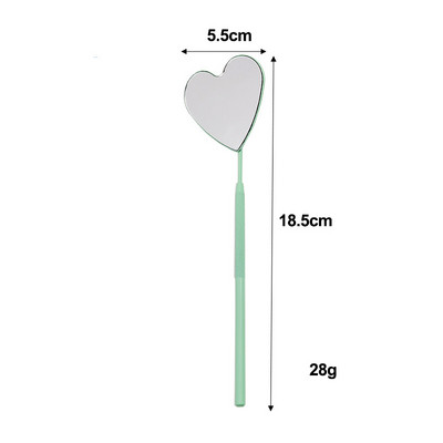 1 τεμ. Επέκταση βλεφαρίδων Φορητός καθρέφτης εμβολιασμού από ανοξείδωτο χάλυβα με μακριά λαβή καθρέφτη Εργαλεία μακιγιάζ Ελέγξτε την επέκταση ψεύτικων βλεφαρίδων