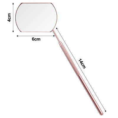 1 τεμ. Επέκταση βλεφαρίδων Φορητός καθρέφτης εμβολιασμού από ανοξείδωτο χάλυβα με μακριά λαβή καθρέφτη Εργαλεία μακιγιάζ Ελέγξτε την επέκταση ψεύτικων βλεφαρίδων
