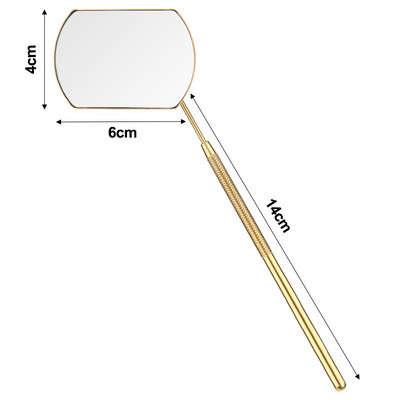 1 τεμ. Επέκταση βλεφαρίδων Φορητός καθρέφτης εμβολιασμού από ανοξείδωτο χάλυβα με μακριά λαβή καθρέφτη Εργαλεία μακιγιάζ Ελέγξτε την επέκταση ψεύτικων βλεφαρίδων