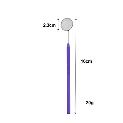 1 τεμ. Επέκταση βλεφαρίδων Φορητός καθρέφτης εμβολιασμού από ανοξείδωτο χάλυβα με μακριά λαβή καθρέφτη Εργαλεία μακιγιάζ Ελέγξτε την επέκταση ψεύτικων βλεφαρίδων